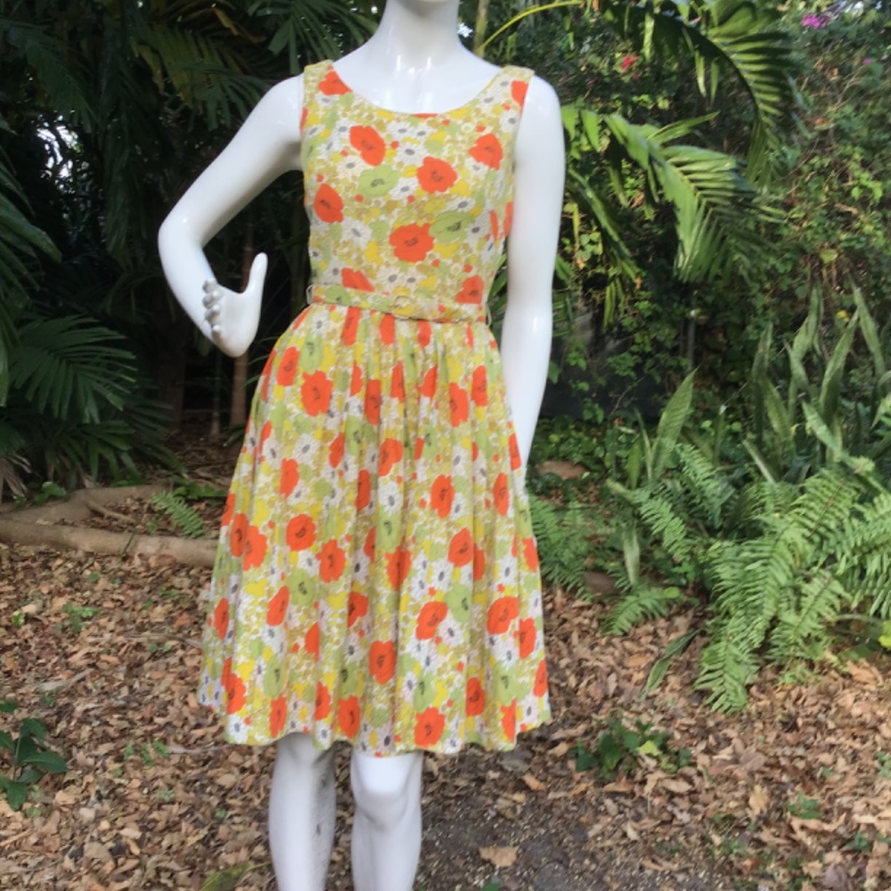 Vintage 1950s Cotton Dress - image 3
